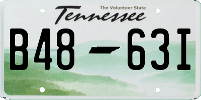 TN license plate B4863I