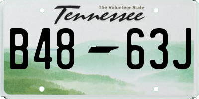 TN license plate B4863J