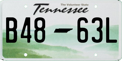 TN license plate B4863L
