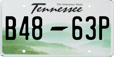 TN license plate B4863P