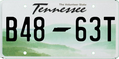 TN license plate B4863T