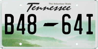 TN license plate B4864I