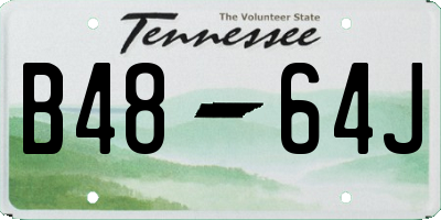TN license plate B4864J