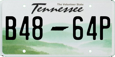 TN license plate B4864P