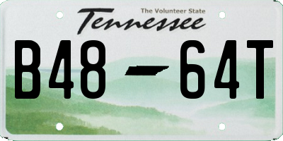 TN license plate B4864T
