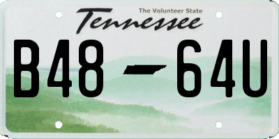 TN license plate B4864U