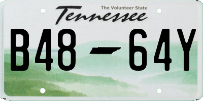TN license plate B4864Y