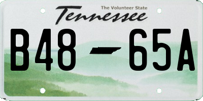 TN license plate B4865A