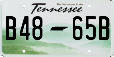 TN license plate B4865B