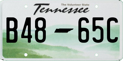 TN license plate B4865C