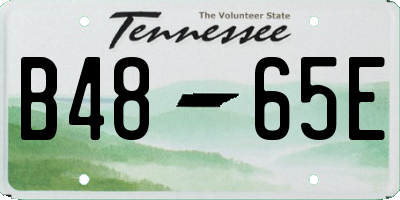 TN license plate B4865E