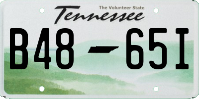 TN license plate B4865I