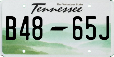 TN license plate B4865J