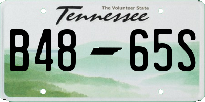 TN license plate B4865S