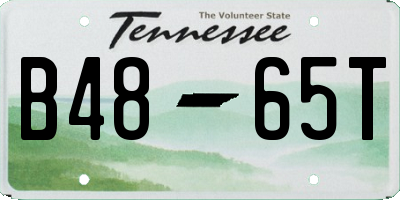 TN license plate B4865T