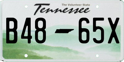 TN license plate B4865X