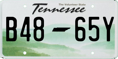 TN license plate B4865Y