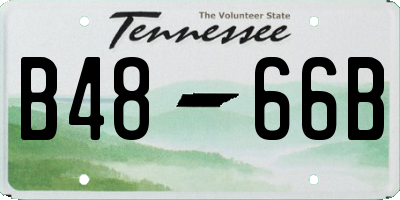 TN license plate B4866B