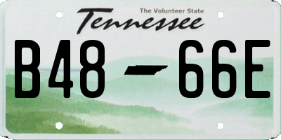 TN license plate B4866E