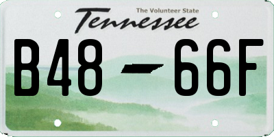 TN license plate B4866F