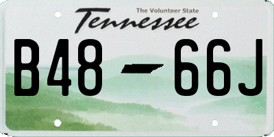 TN license plate B4866J