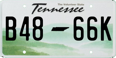 TN license plate B4866K