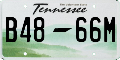 TN license plate B4866M