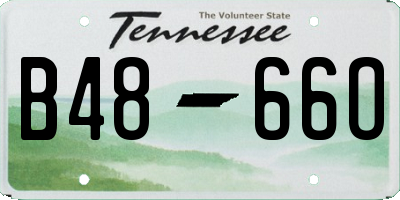 TN license plate B4866O