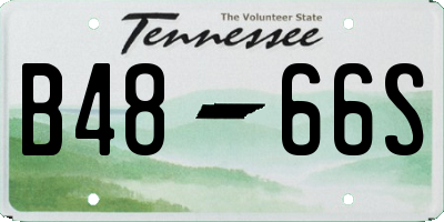 TN license plate B4866S