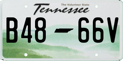 TN license plate B4866V