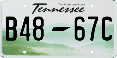 TN license plate B4867C