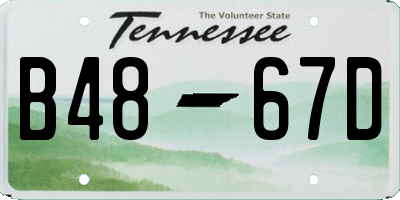 TN license plate B4867D