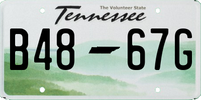 TN license plate B4867G