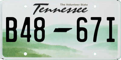 TN license plate B4867I