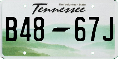 TN license plate B4867J