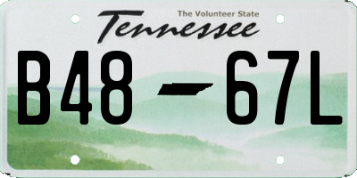 TN license plate B4867L