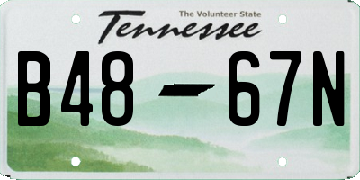 TN license plate B4867N