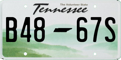 TN license plate B4867S