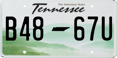 TN license plate B4867U