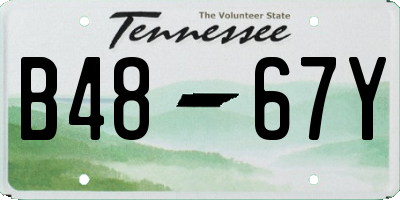 TN license plate B4867Y