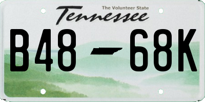 TN license plate B4868K