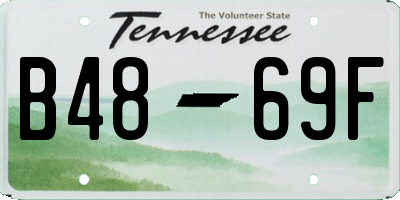 TN license plate B4869F
