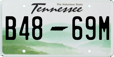 TN license plate B4869M