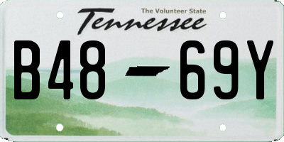 TN license plate B4869Y