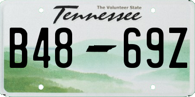 TN license plate B4869Z