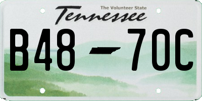 TN license plate B4870C
