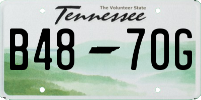 TN license plate B4870G
