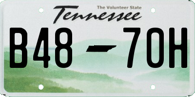 TN license plate B4870H