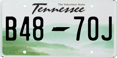 TN license plate B4870J