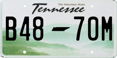 TN license plate B4870M